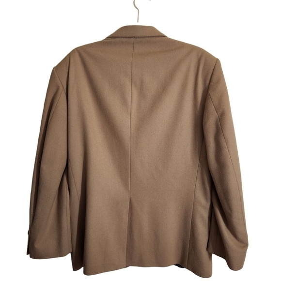 Oscar De La Renta Vintage Camel Cashmere Wool Sport Jacket Blazer  Size 41R - Picture 2 of 5